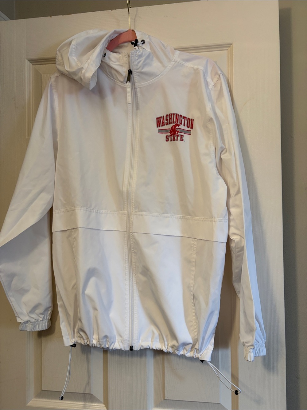 Champion White Washington State Lightweight Raincoat